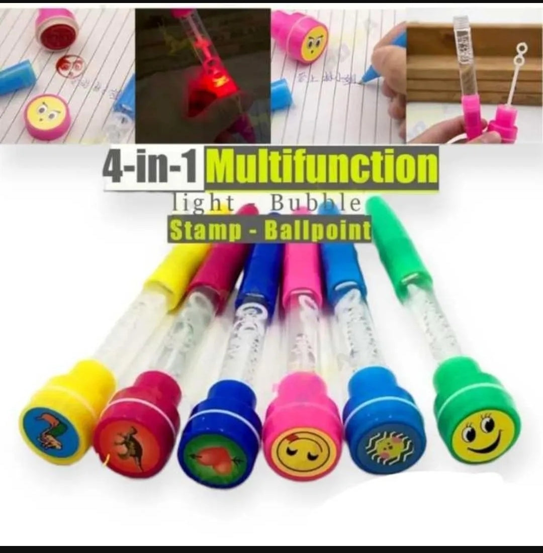 Multicolor Bubble Stamp Pens 3Pcs ABS Plastic Kids School Office