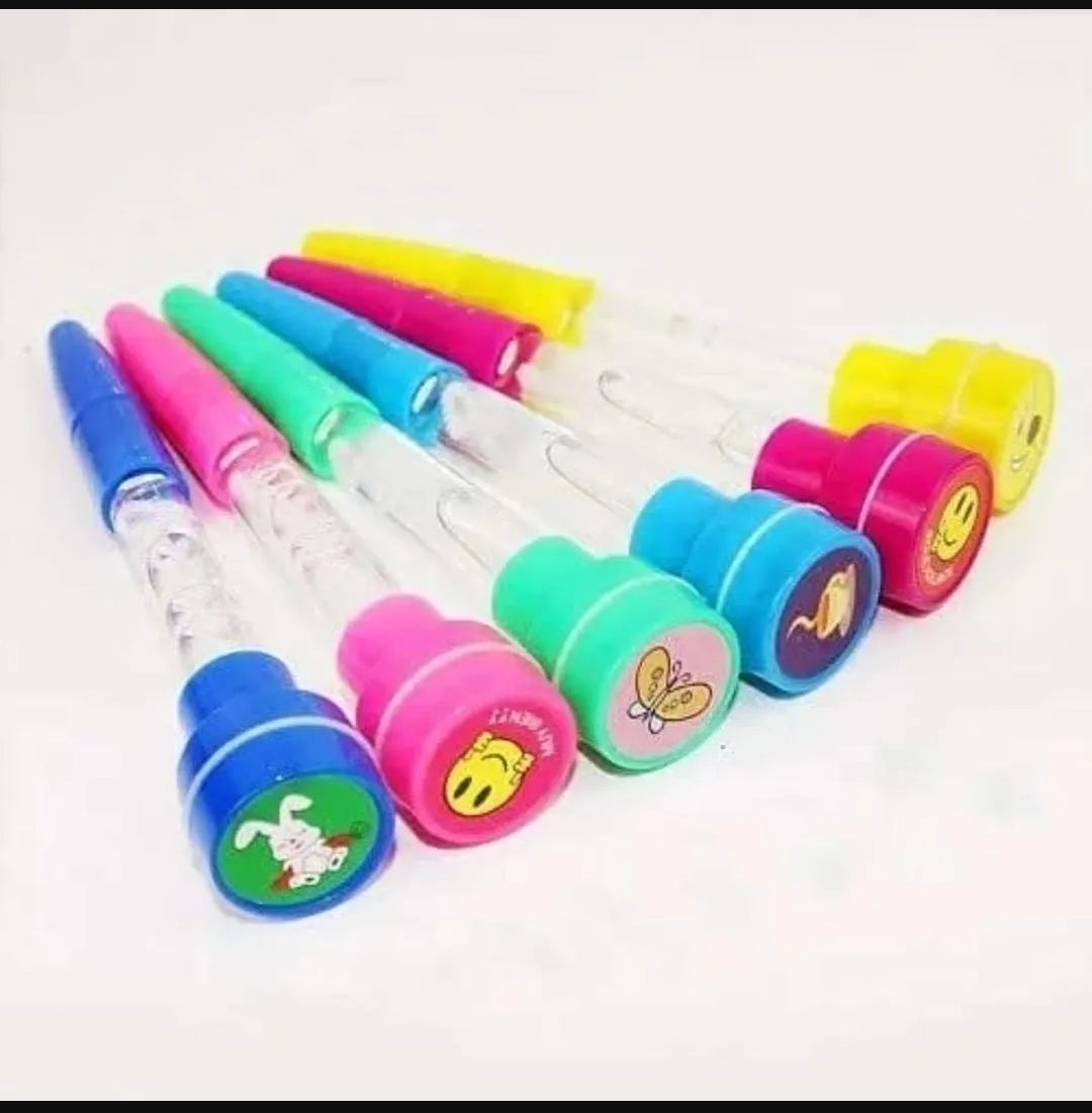 Multicolor Bubble Stamp Pens 3Pcs ABS Plastic Kids School Office