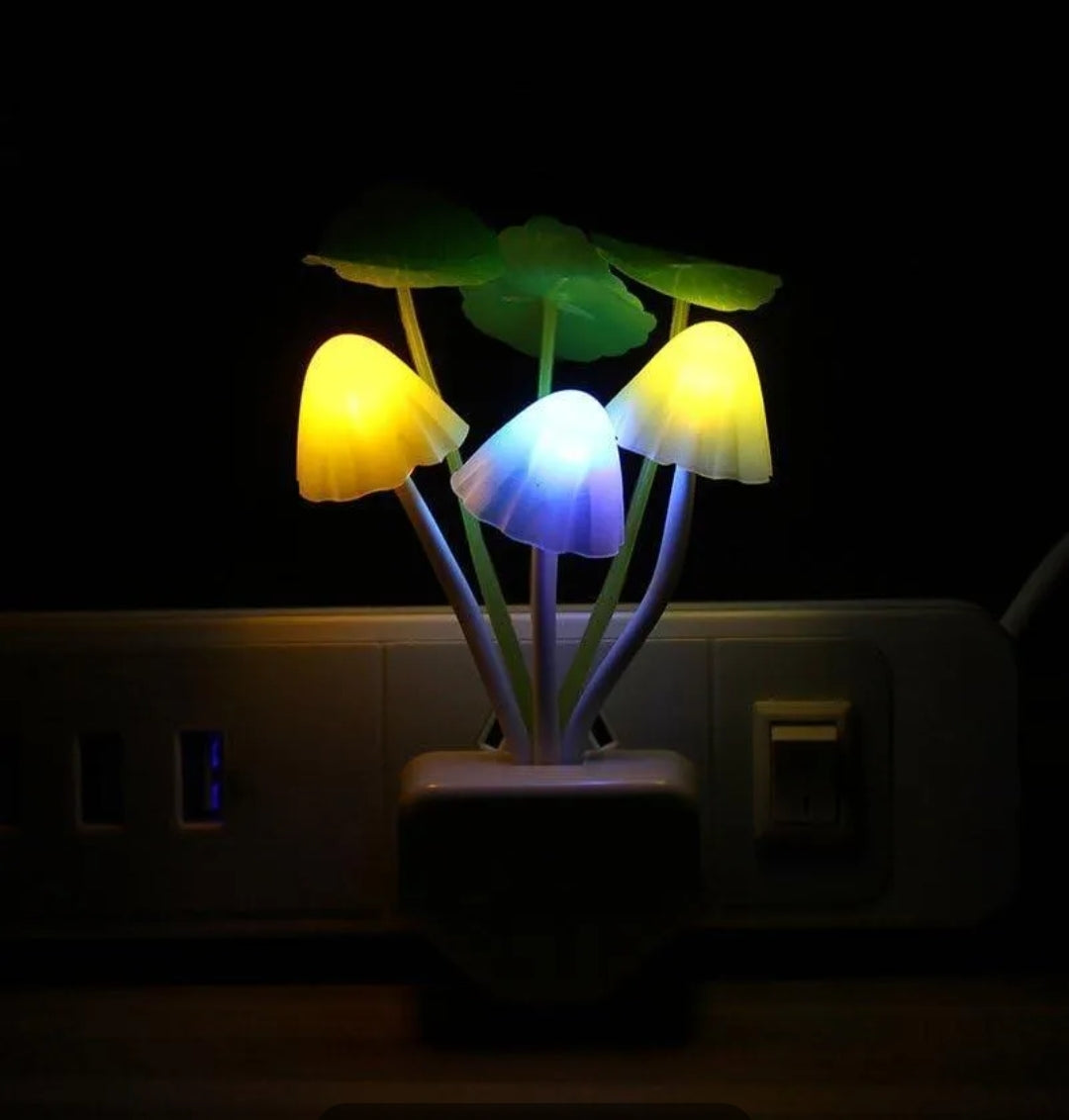 Mushroom Night Light for Kids Room Safe Sleep