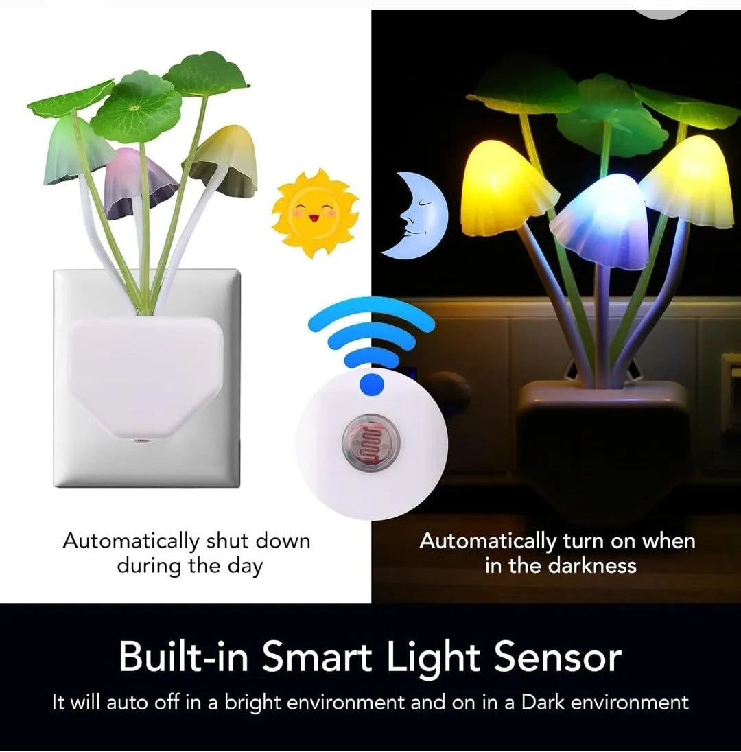 Mushroom Night Light for Kids Room Safe Sleep