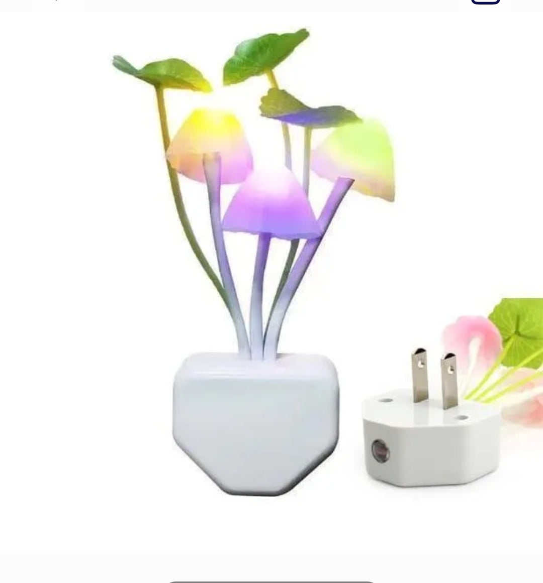 Mushroom Night Light for Kids Room Safe Sleep