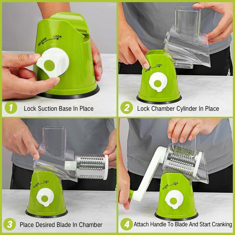 Multi functional Vegetable cutter with 3 Blades